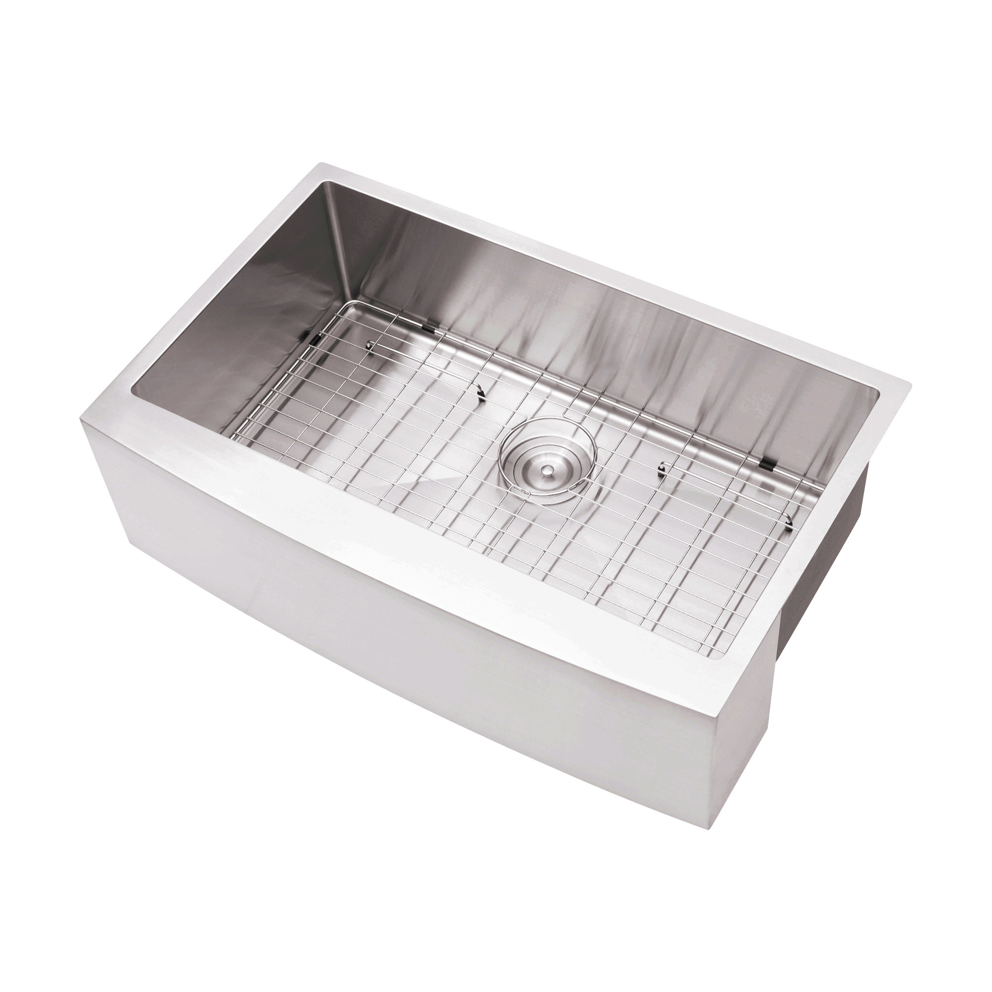 DAPPER DOODLES INC 33"X21"X10"Farmhouse Apron Single Bowl Stainless Steel Kitchen Sink - Wayfair ...